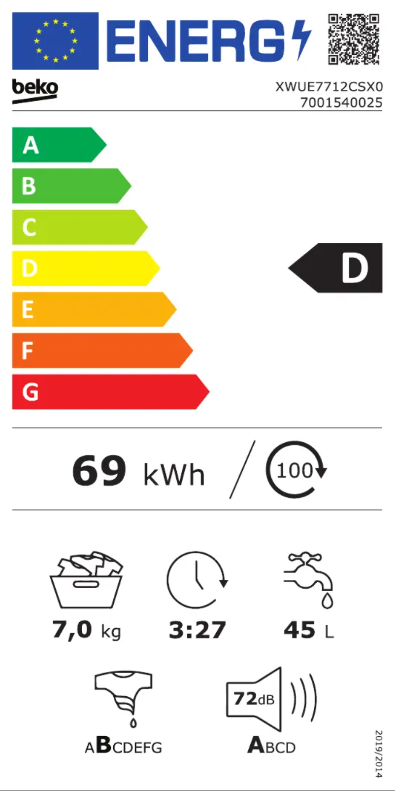 First page image of the manual for XWUE7712CSX0