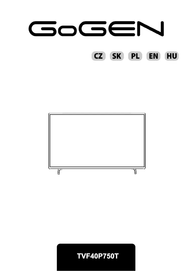 First page image of the manual for TVF40P750T