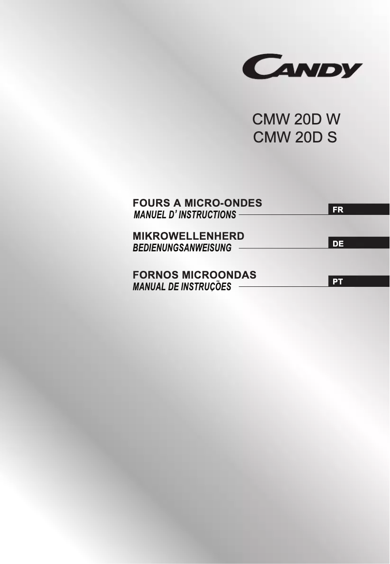 First page image of the manual for CMW 20D
