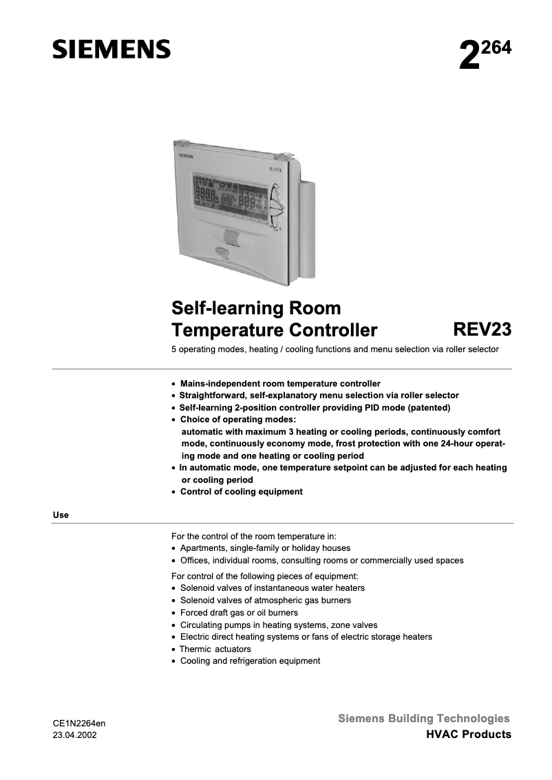 First page image of the manual for N2264