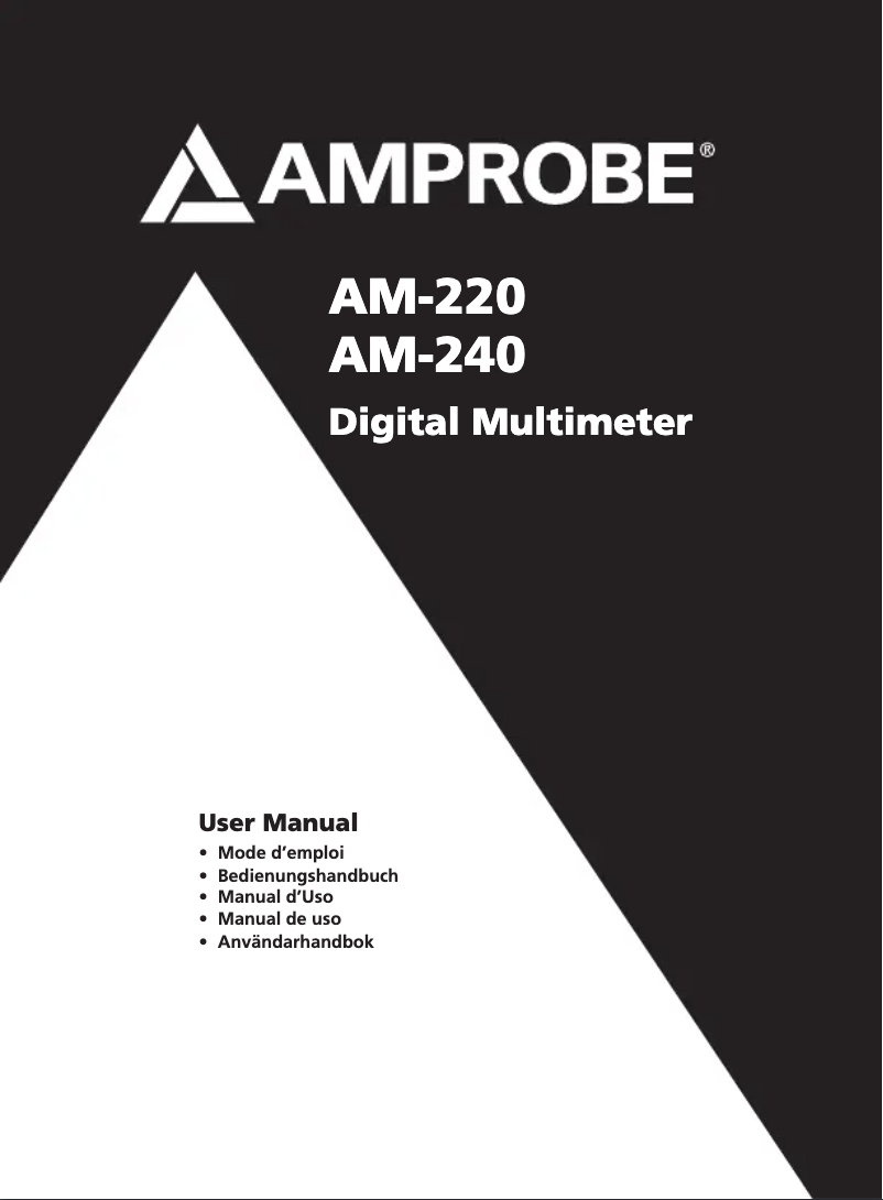 First page image of the manual for AM-240