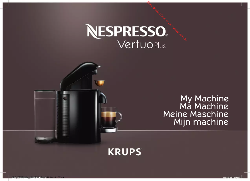 Image de la première page du manuel de l'appareil Nespresso Vertuo Plus XN9031