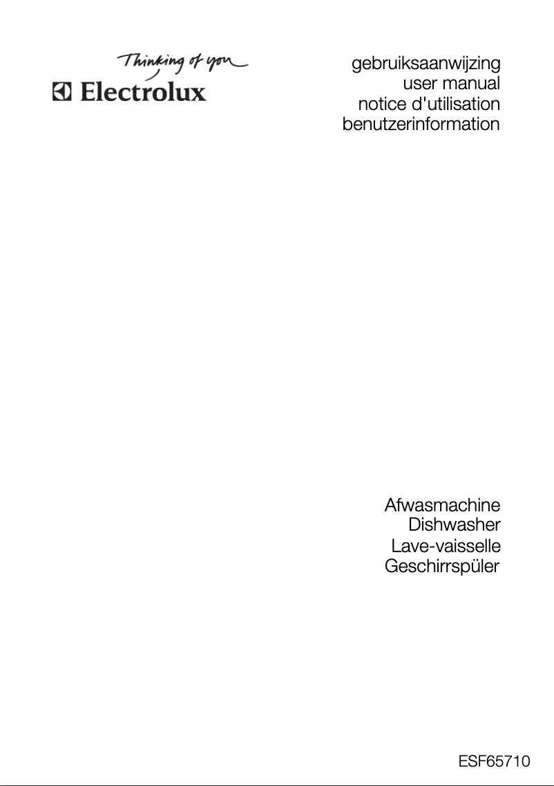 Page 1 of the manual User Manual Electrolux ESF 65710X
