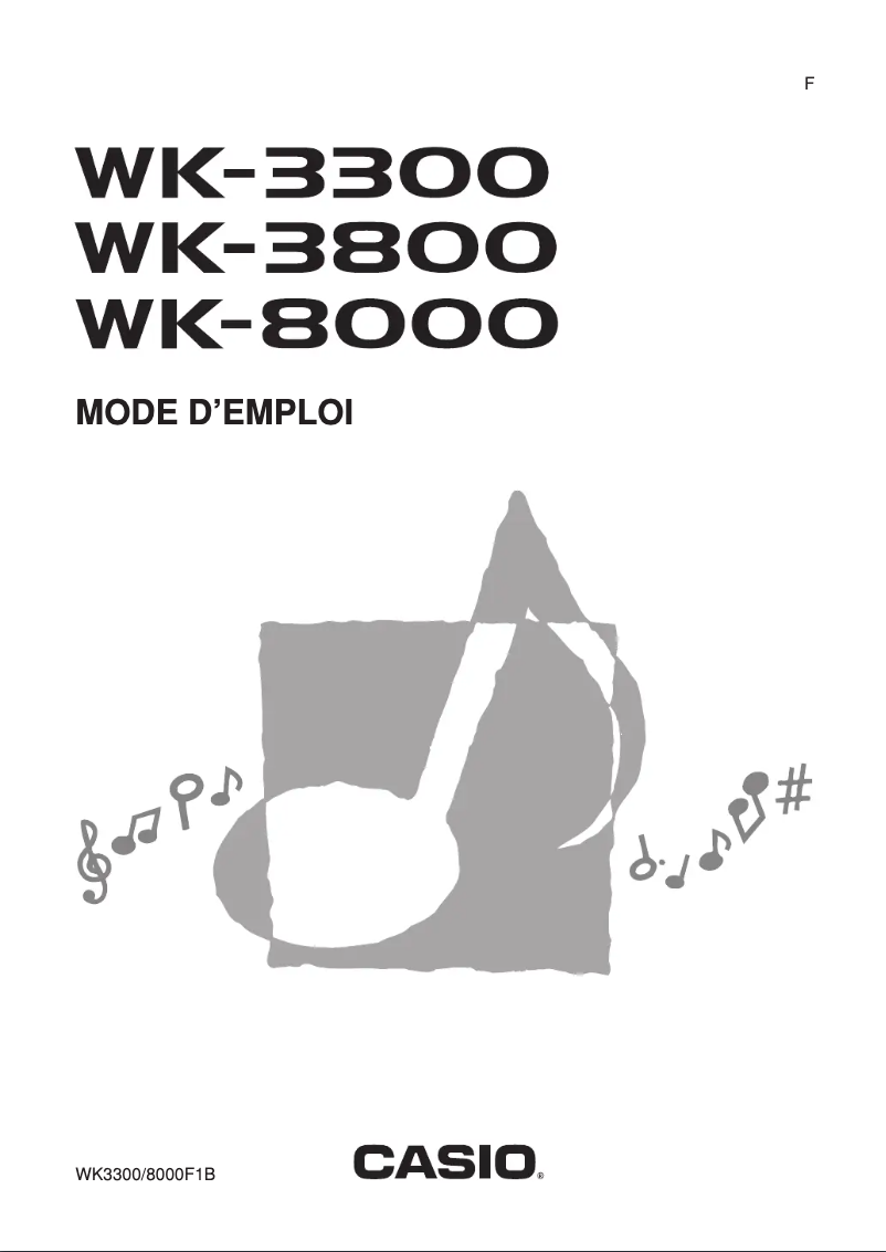 First page image of the manual for WK-3300