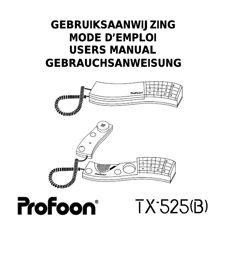 First page image of the manual for TX-525