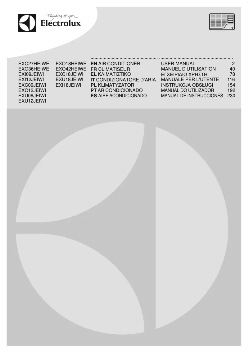 First page image of the manual for EXO27HEIWE