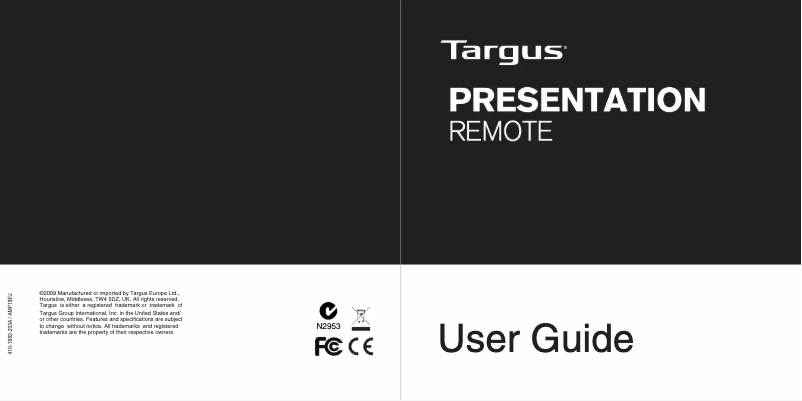 First page image of the manual for AMP18US