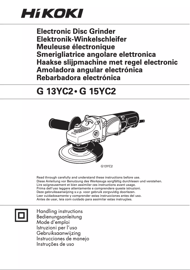 Page 1 of the manual User Manual HiKOKI G 13YC2