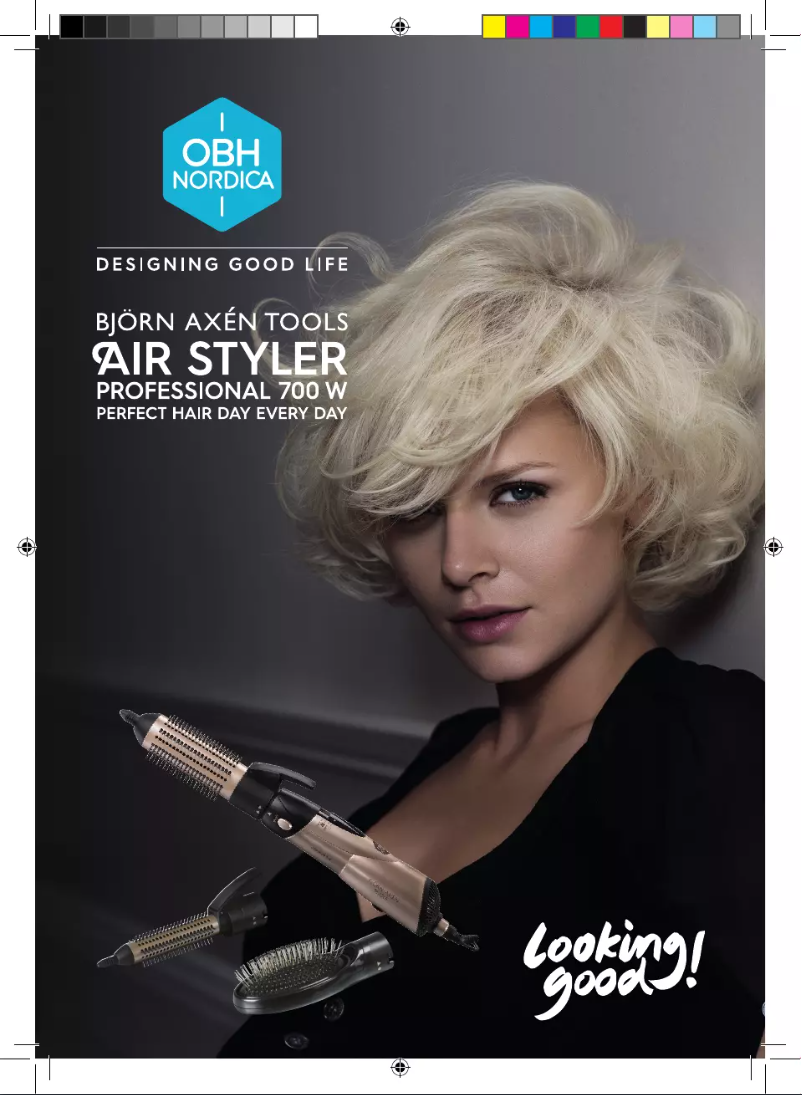 Page 1 of the manual User Manual OBH Nordica Bjorn Axen Air Styler Professional 700W 3586
