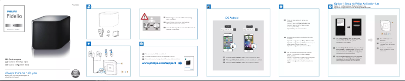 Page 1 de la notice Guide de démarrage rapide Philips Fidelio AW3000