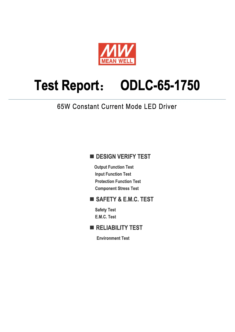 First page image of the manual for ODLC-65-1750