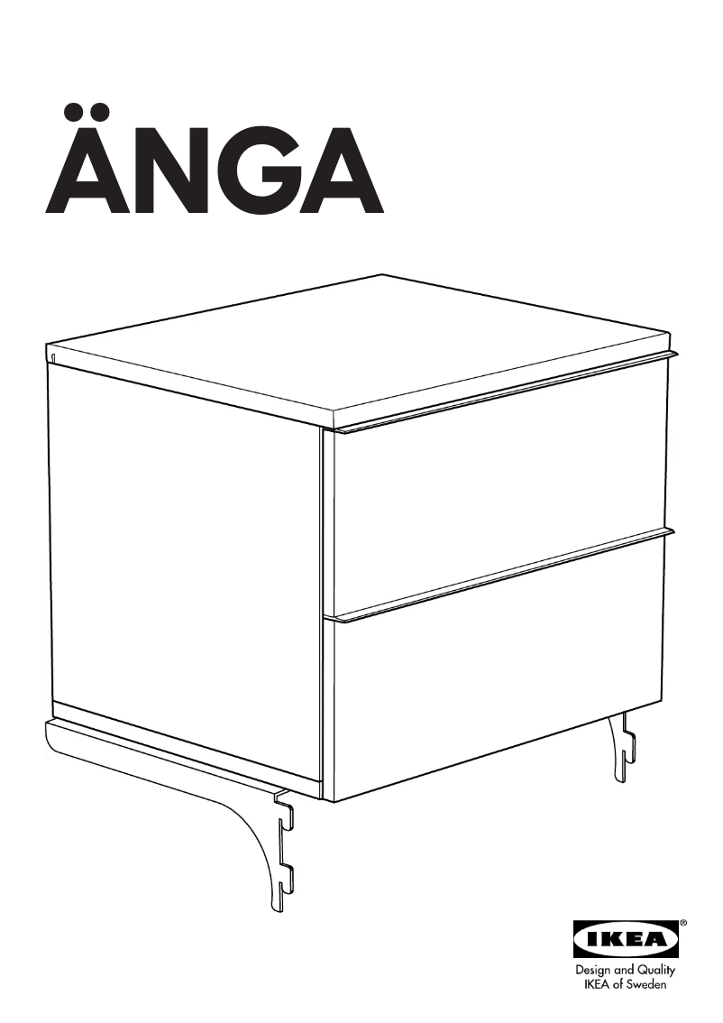 First page image of the manual for ANGA (2 drawers)