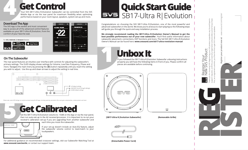 First page image of the manual for SB17-Ultra R|Evolution