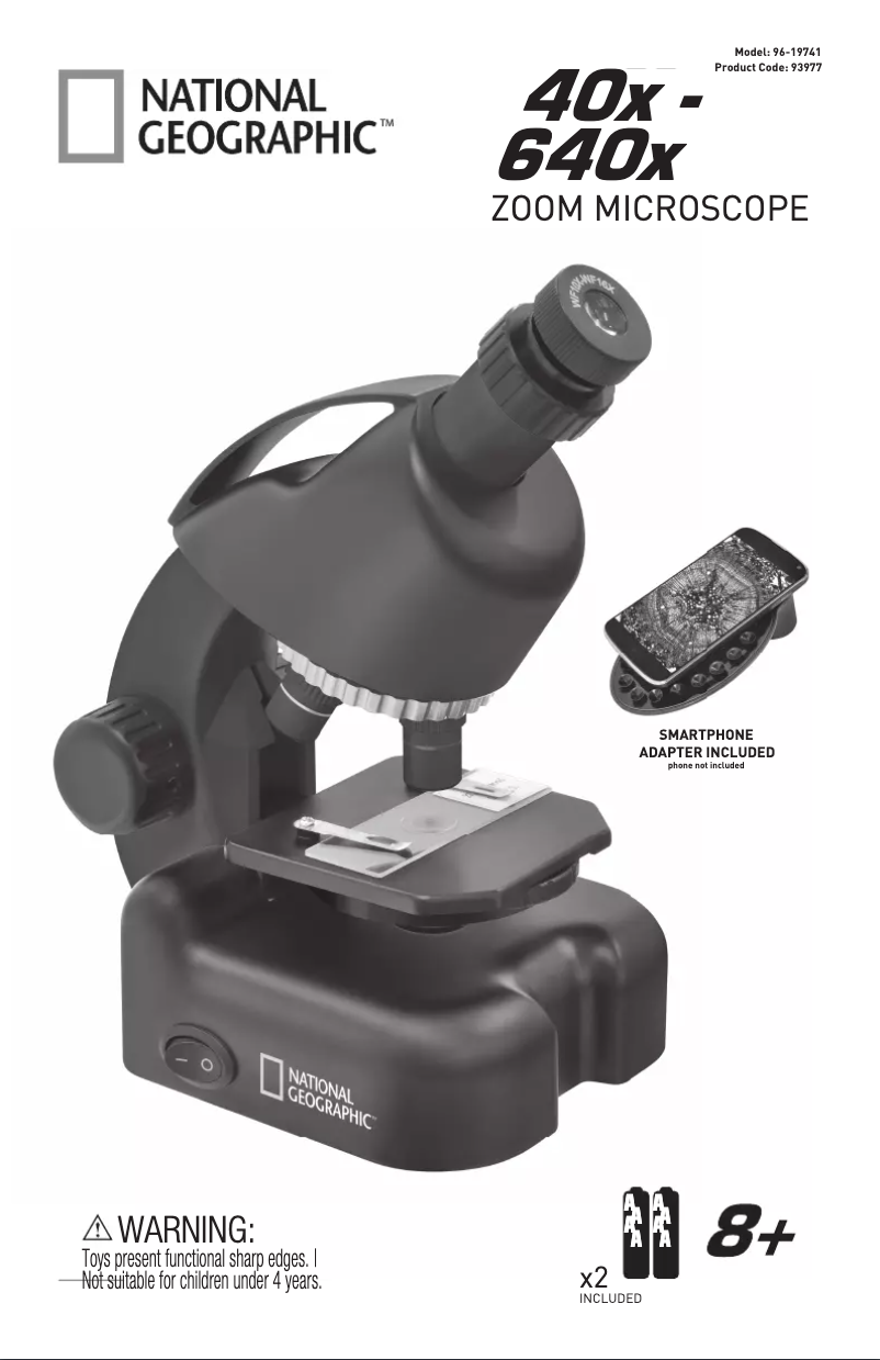 First page image of the manual for Zoom Microscope