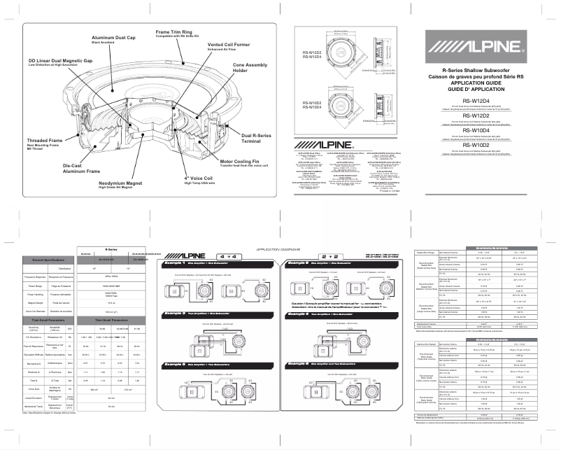 Page 1 of the manual User Manual Alpine RS-W10D4