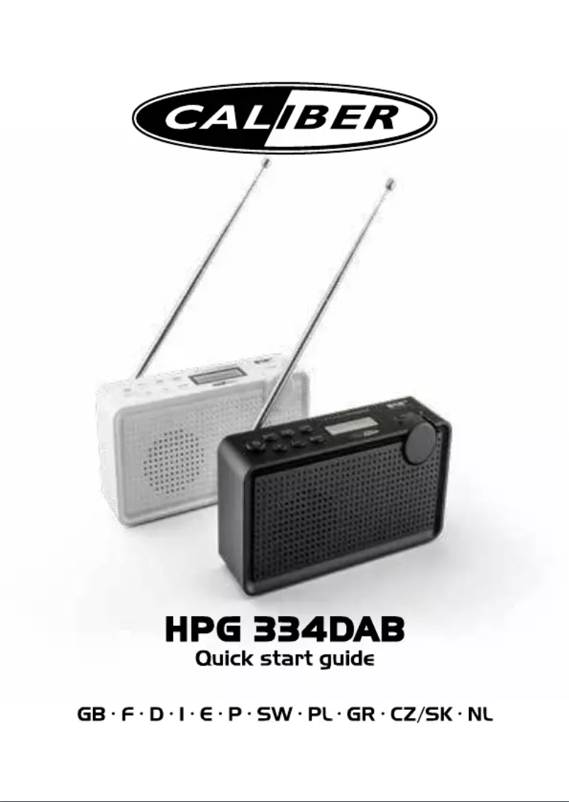 First page image of the manual for HPG334DAB