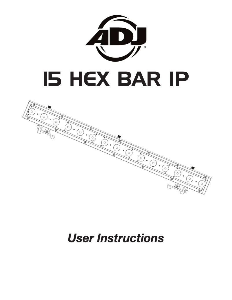 First page image of the manual for 15 HEX BAR IP