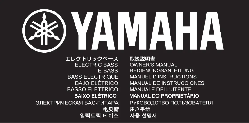 Page 1 of the manual User Manual Yamaha TRBX504