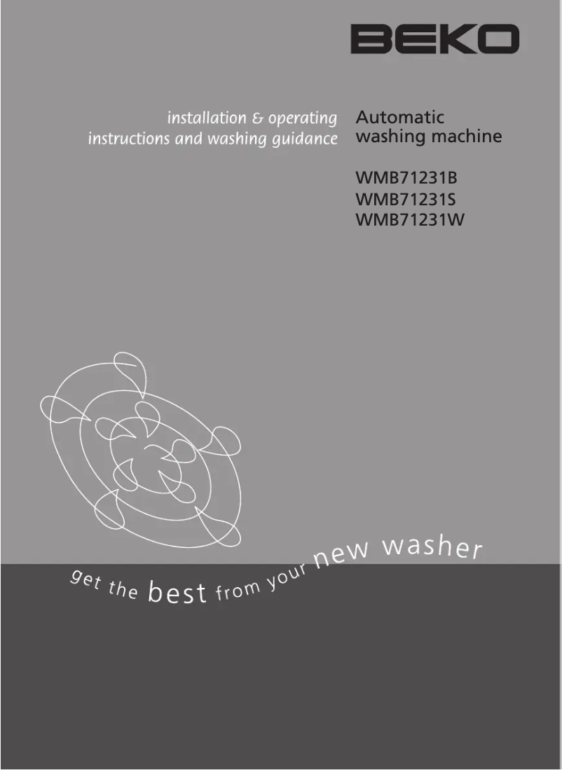 First page image of the manual for WMB 71231 B
