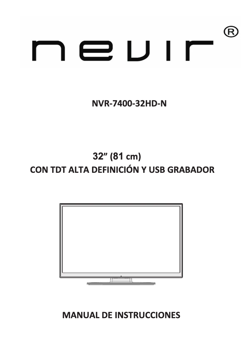 Page 1 of the manual User Manual Nevir NVR-7400-32HD-N