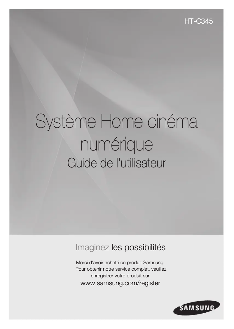 Page 1 of the manual User Manual Samsung HT-C345