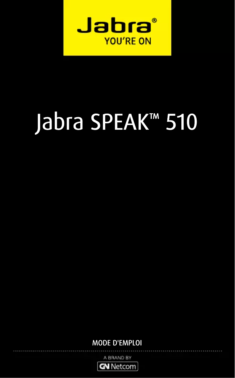 Page 1 of the manual User Manual Jabra 510 UC