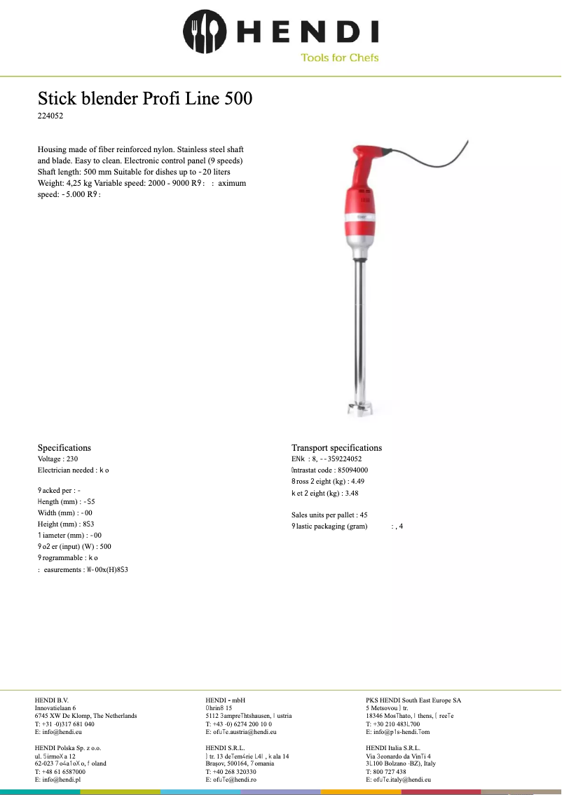 First page image of the manual for 224052