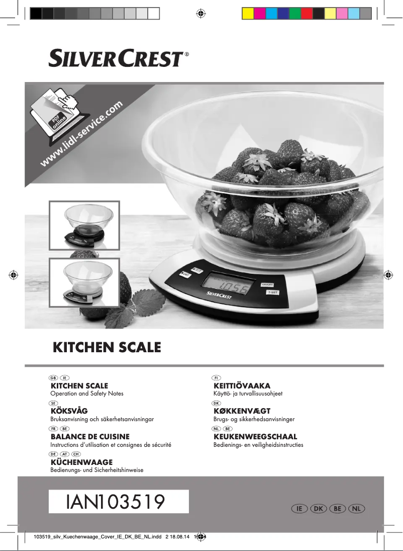 Page 1 of the manual User Manual SilverCrest H14271C