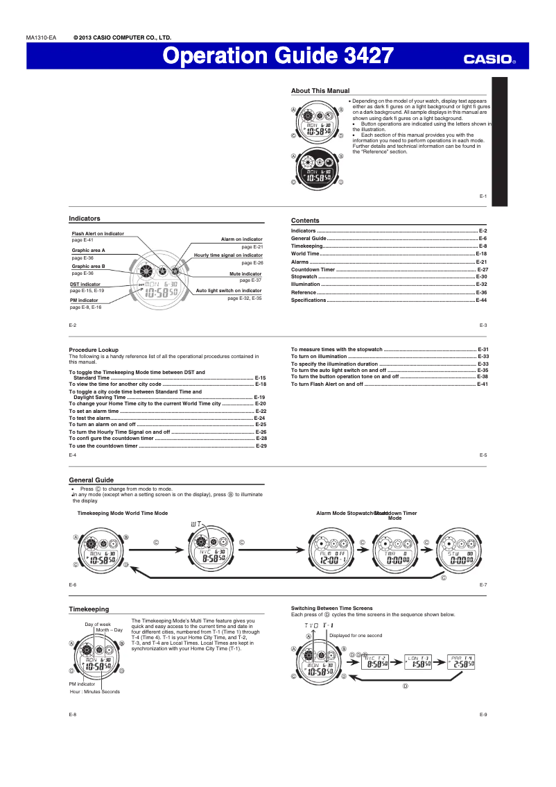 Page 1 of the manual User Manual Casio GD-120CM-4D