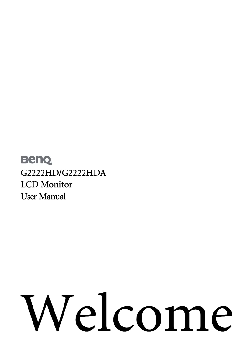 First page image of the manual for G2222HD