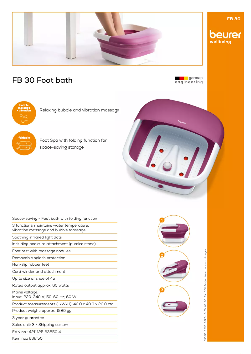 First page image of the manual for FB 30