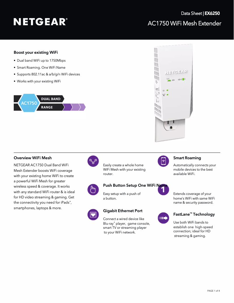 First page image of the manual for EX6250