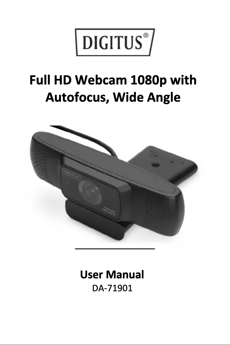 Page 1 of the manual Instruction Manual Digitus DA-71901