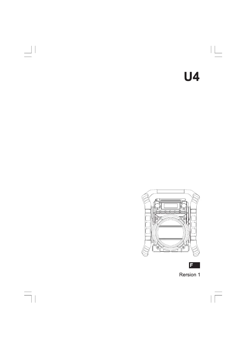 Page 1 of the manual User Manual Sangean U4