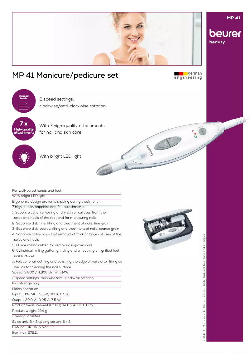 First page image of the manual for MP 41