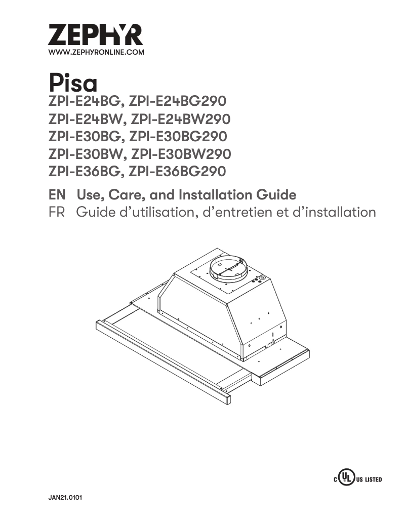 First page image of the manual for ZPI-E24BW290