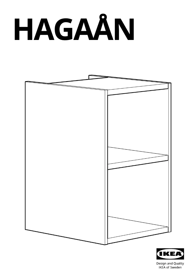 First page image of the manual for HAGAÅN 605.355.13