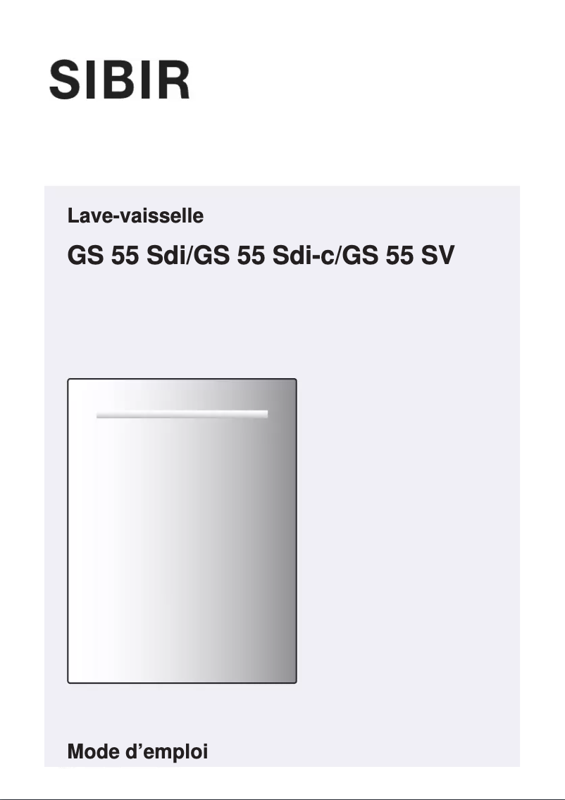 Page 1 de la notice Manuel utilisateur SIBIR GS 55 SV