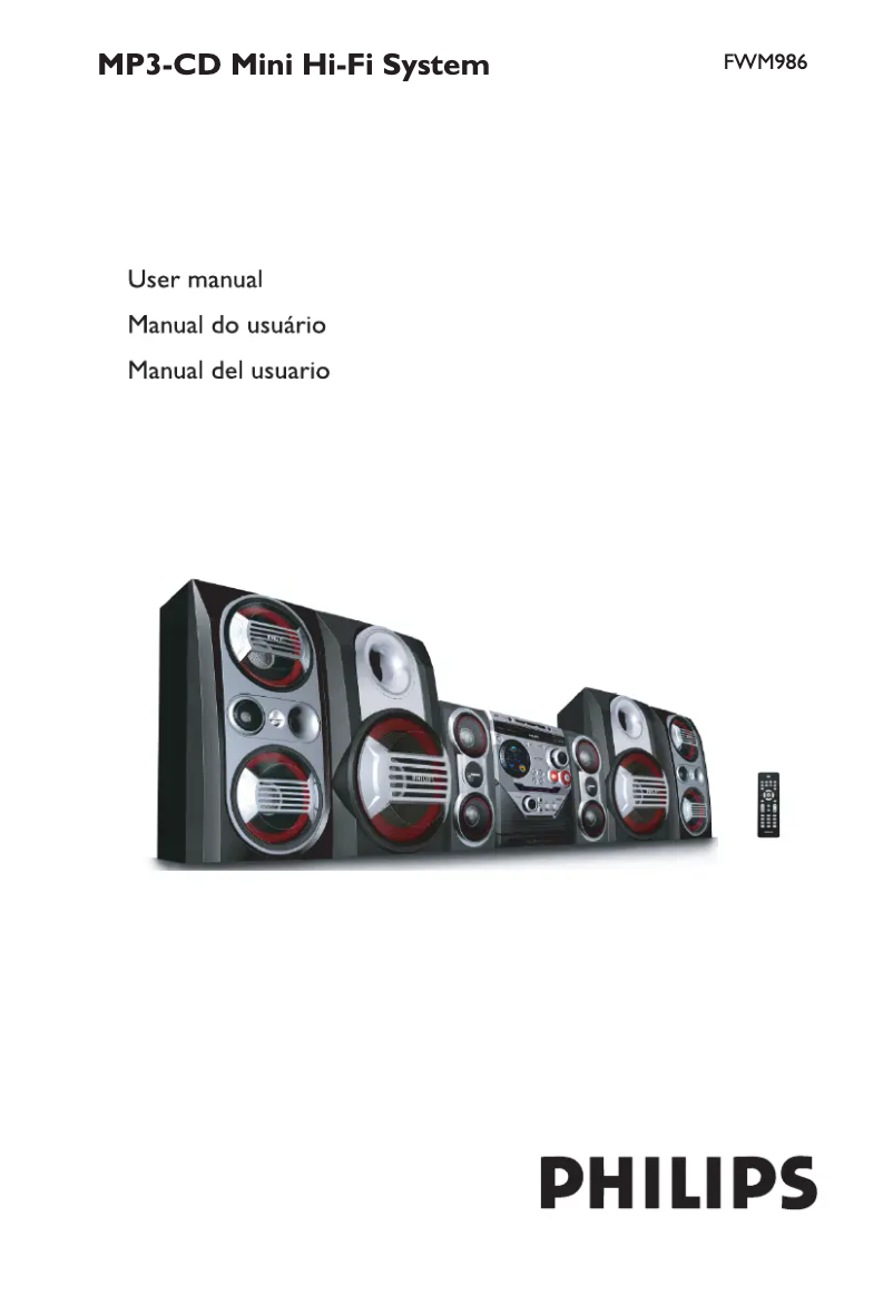 First page image of the manual for FWM986