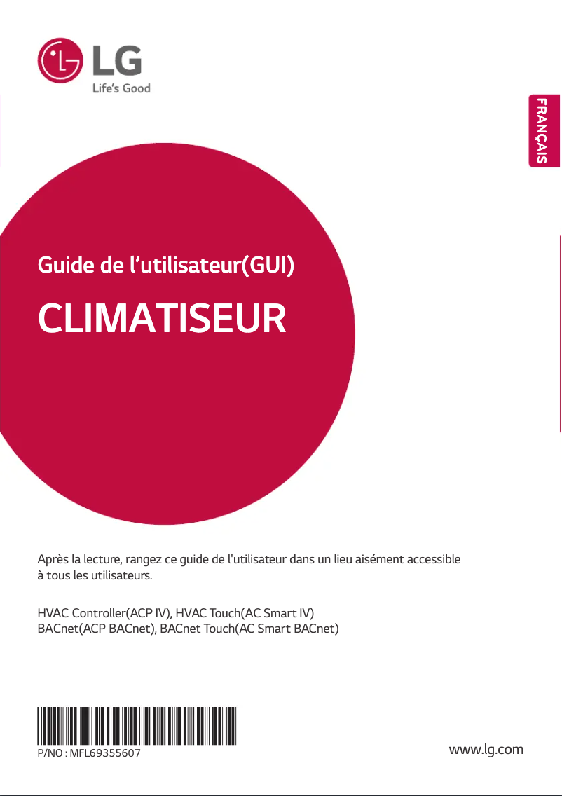 First page image of the manual for PQNFB17C0