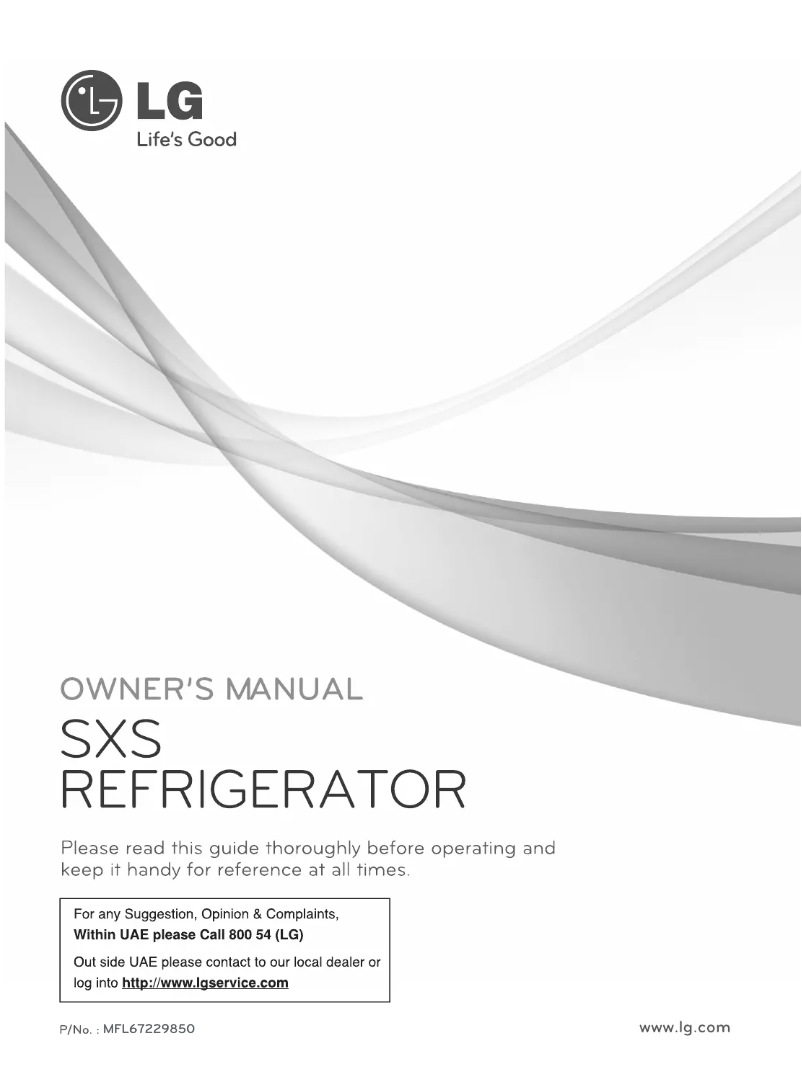 First page image of the manual for GR-L257ATYN