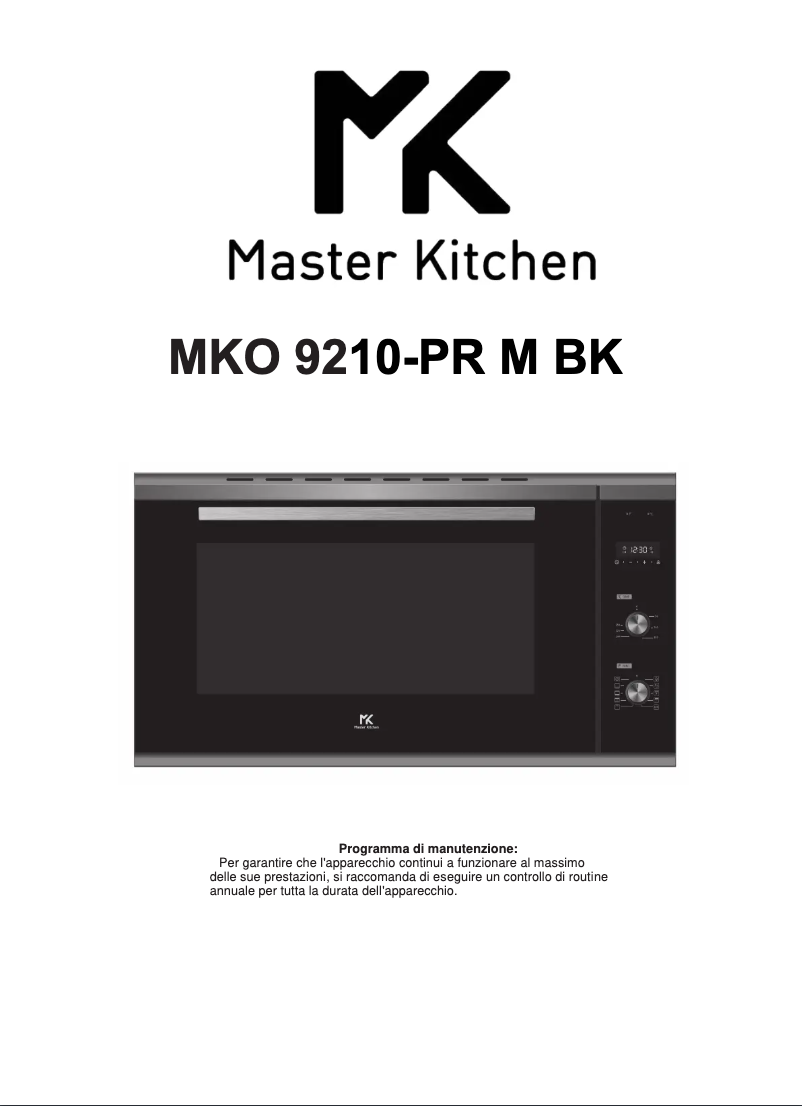 Page 1 of the manual User Manual Master Kitchen MKO 9210-PR M BK