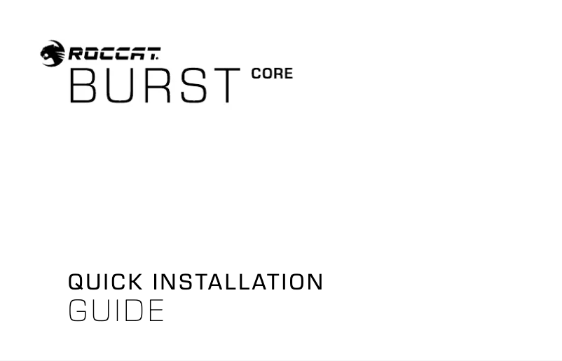 Page 1 of the manual User Manual Roccat Burst Core