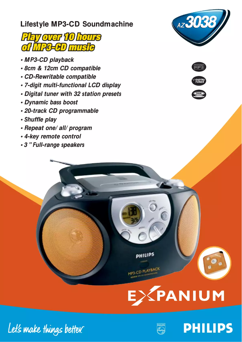 First page image of the manual for AZ3038