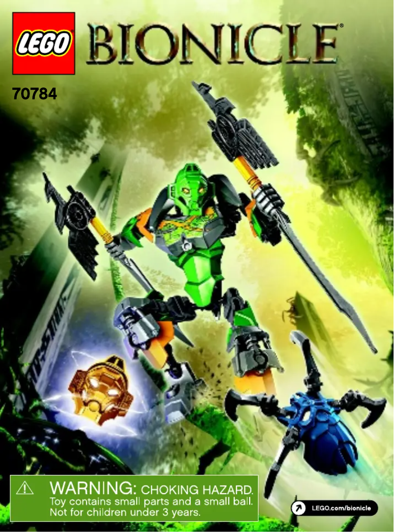 Page 1 of the manual User Manual Lego Bionicle 70784