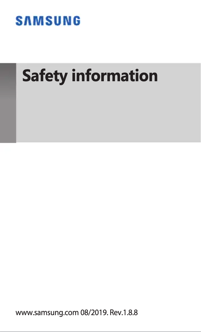 Page 1 of the manual Safety Instructions Samsung Galaxy A9