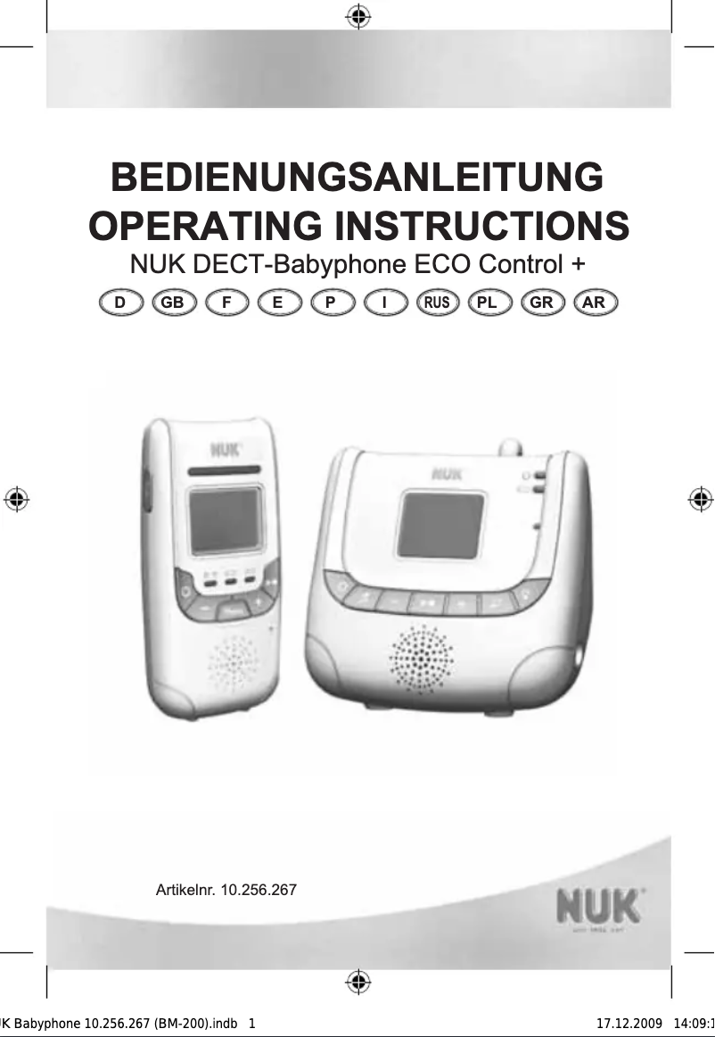 First page image of the manual for DECT Eco Control+