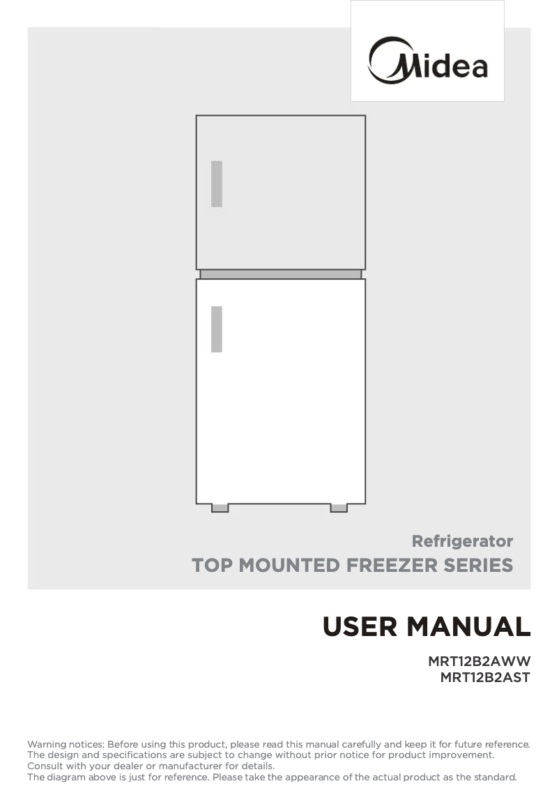 Page 1 of the manual User Manual Midea MRT12B2AWW