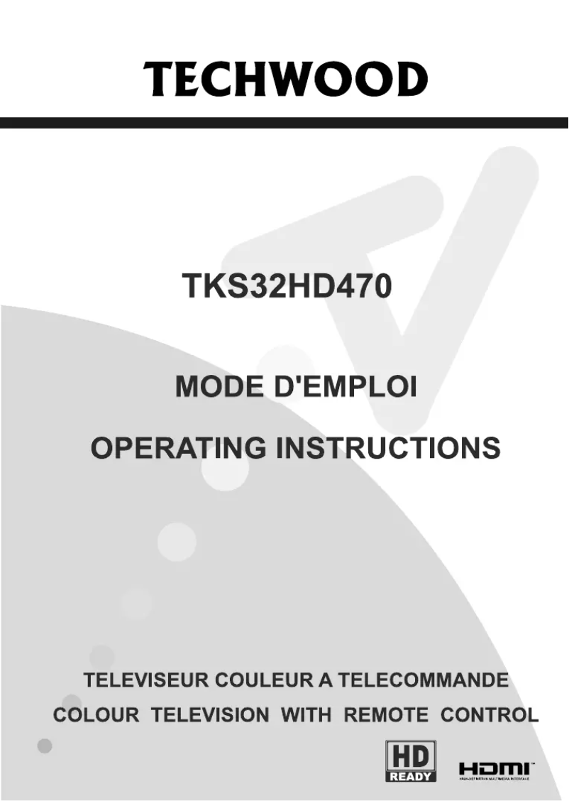 First page image of the manual for TKS32HD470