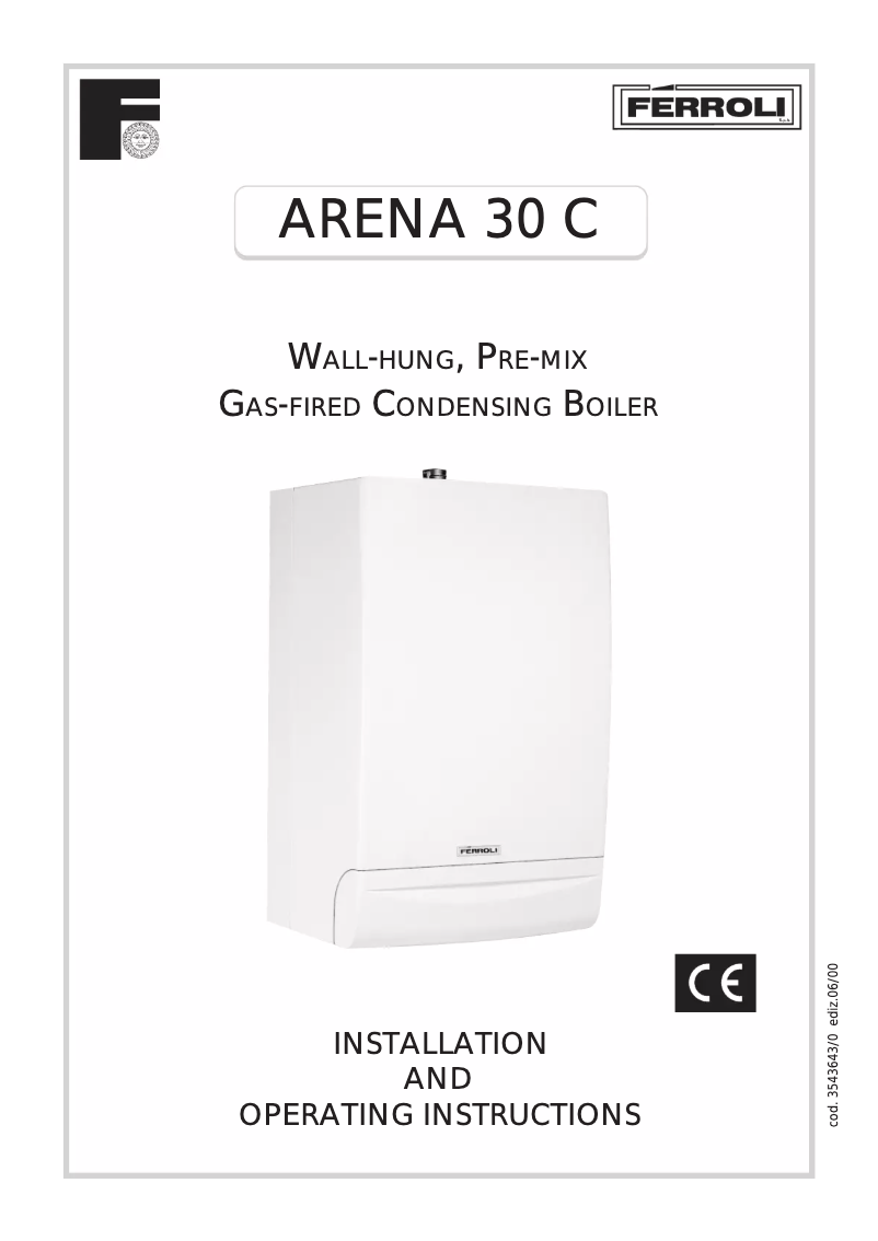 Page 1 of the manual User Manual Ferroli Arena 30 C